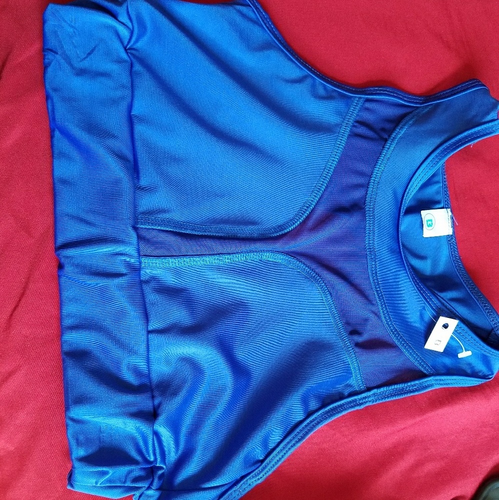 SOLD! Blue Sport Bra with mesh